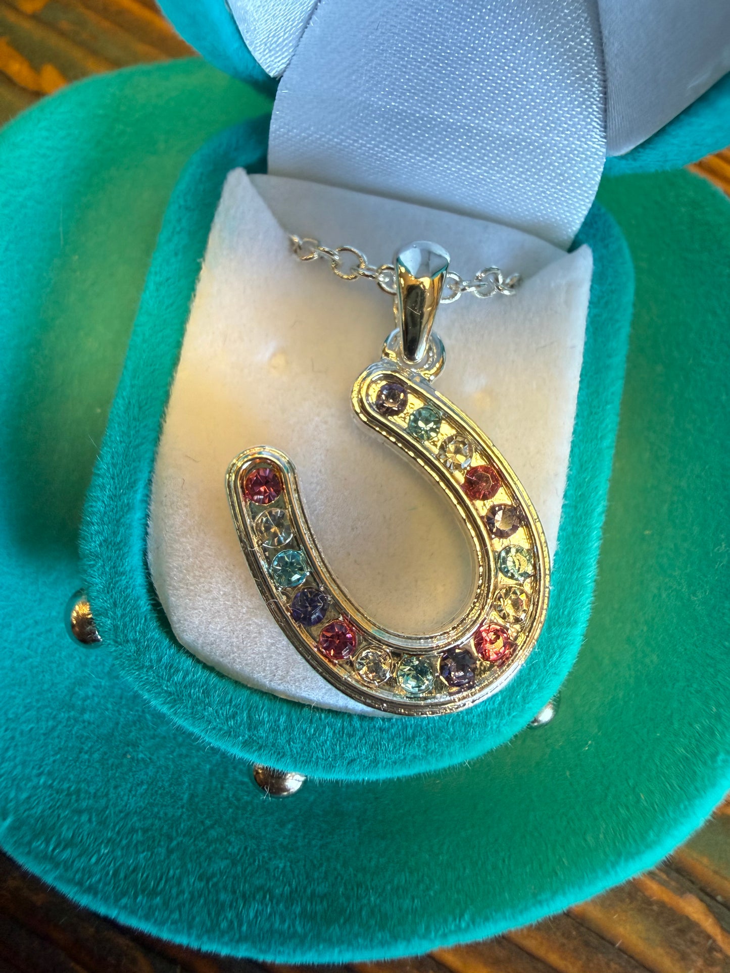 AWST Horseshoe Bedazzled Necklace/Earrings