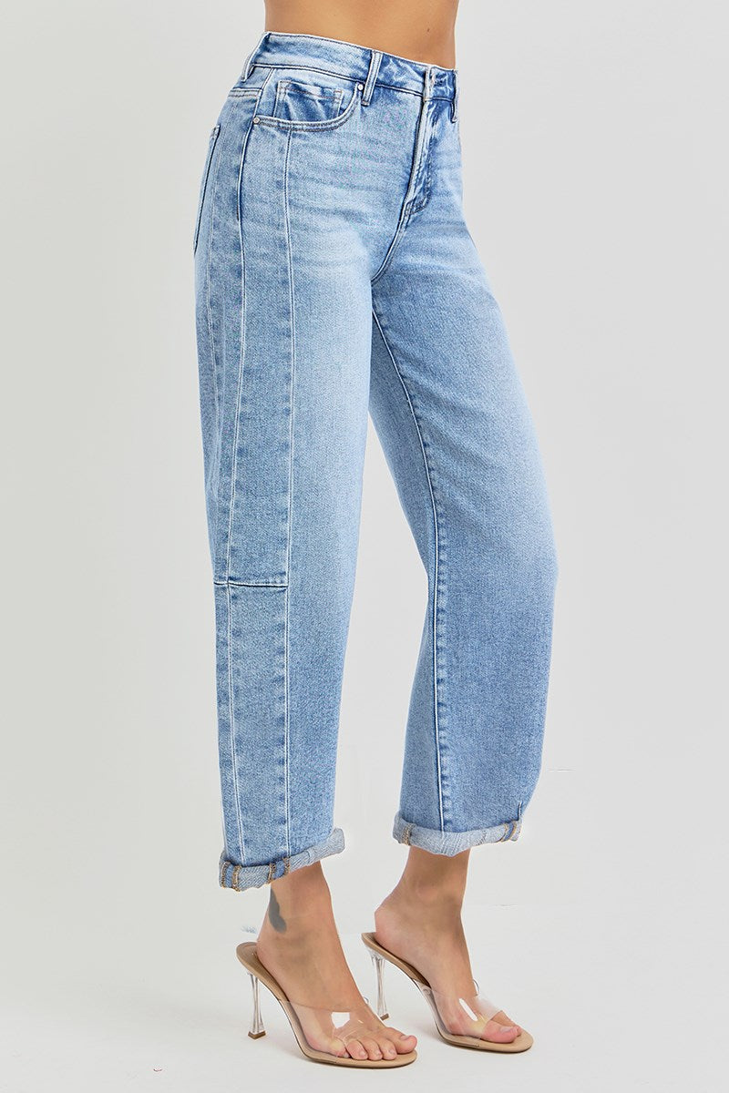 Risen High Rise Barrel Jeans