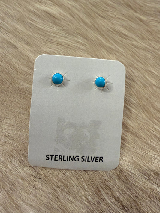 Turquoise Dot Earrings