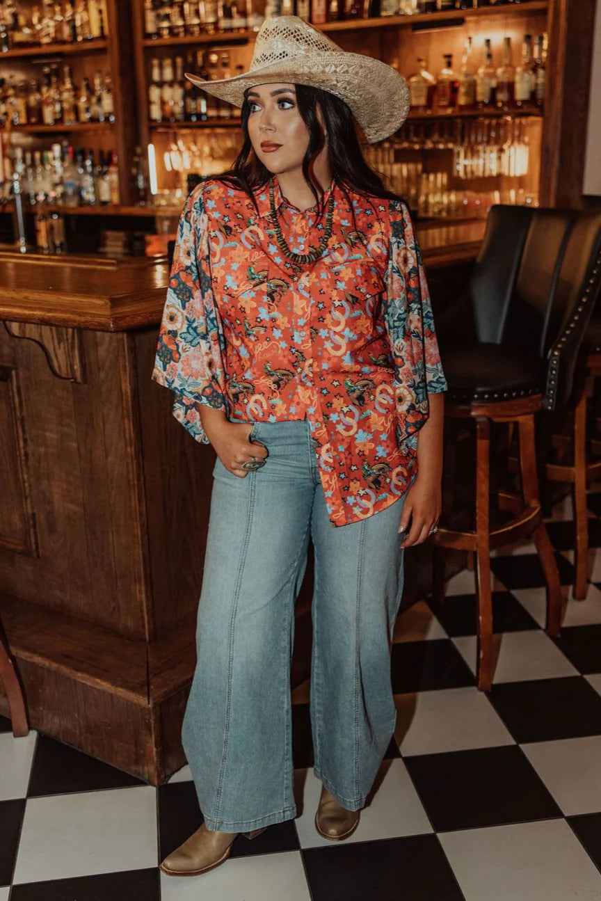 Retro Cowboy Blouse