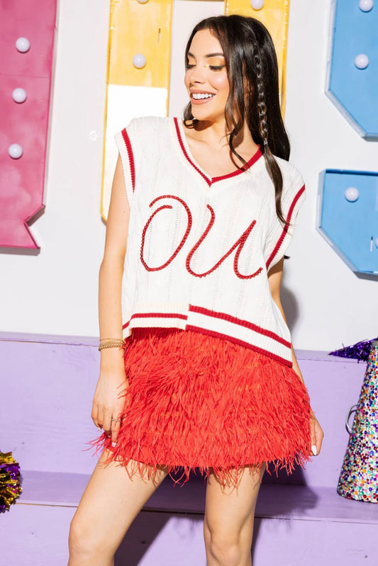 Queen Of Sparkles OU V-Neck Sweater Vest