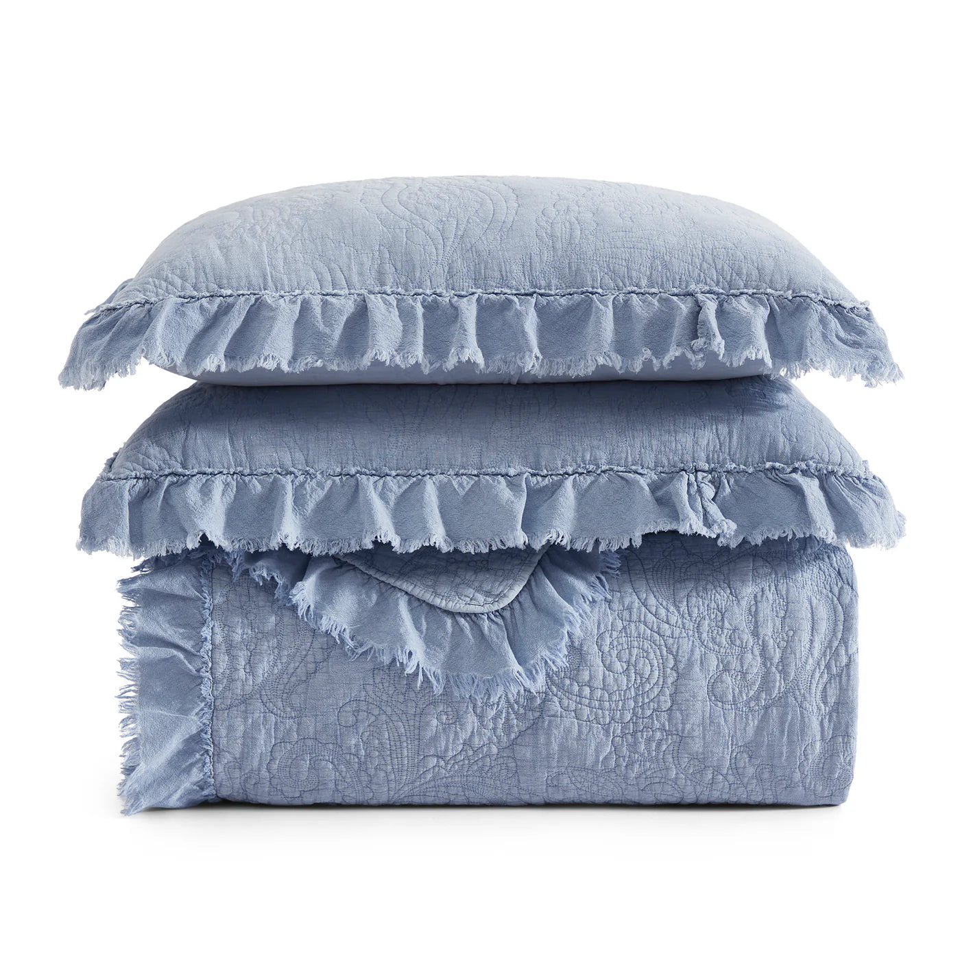 SADIE STONEWASHED PAISLEY
RUFFLED QUILT SET
