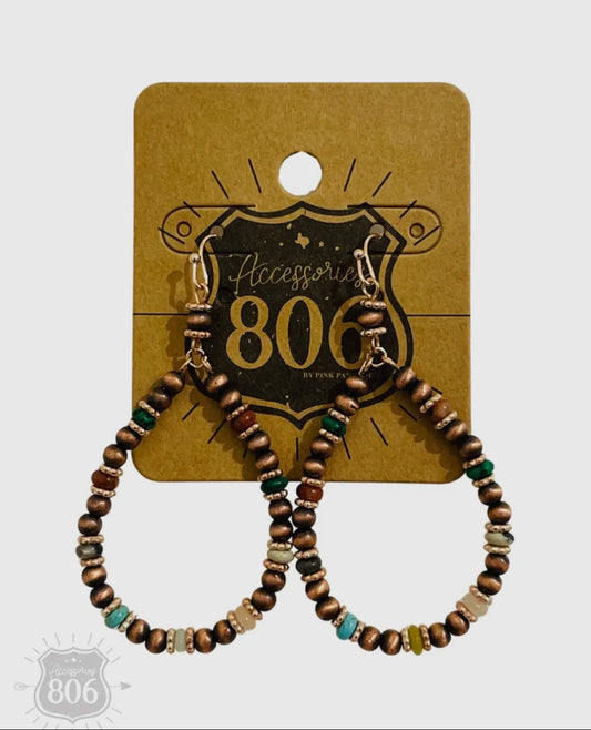 Copper and Stone Teardrop