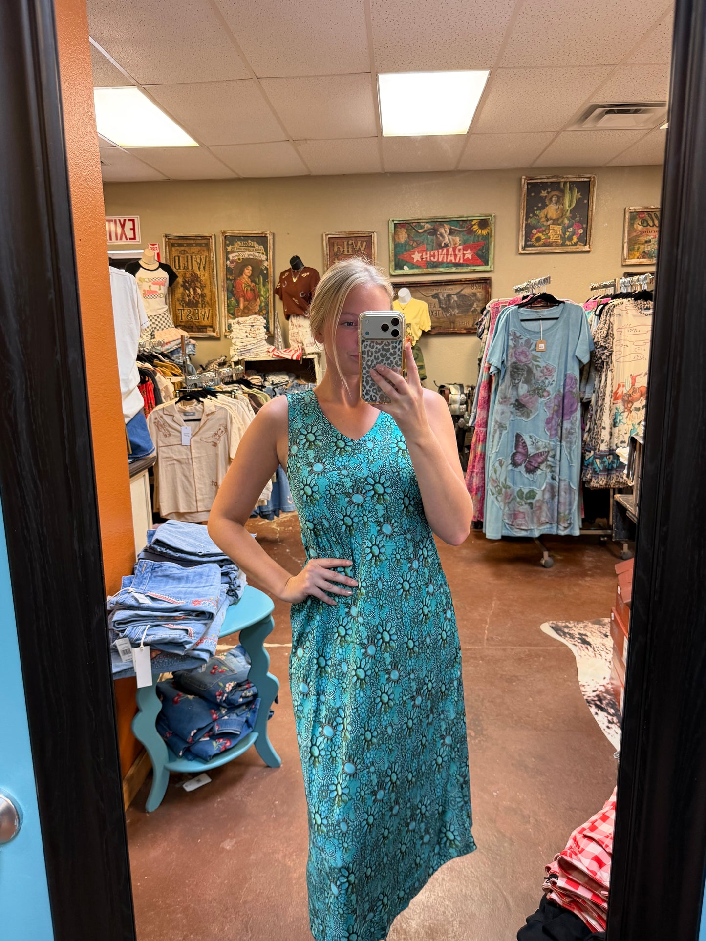 Turquoise Trail Tank Dress