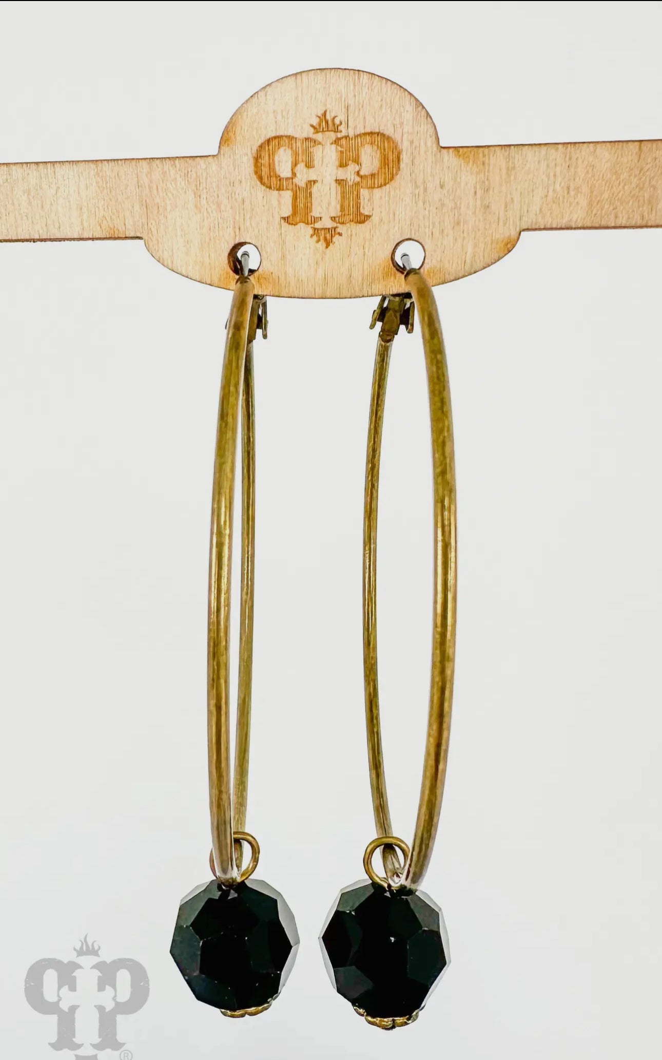 Hoop and Bead Drop Earring