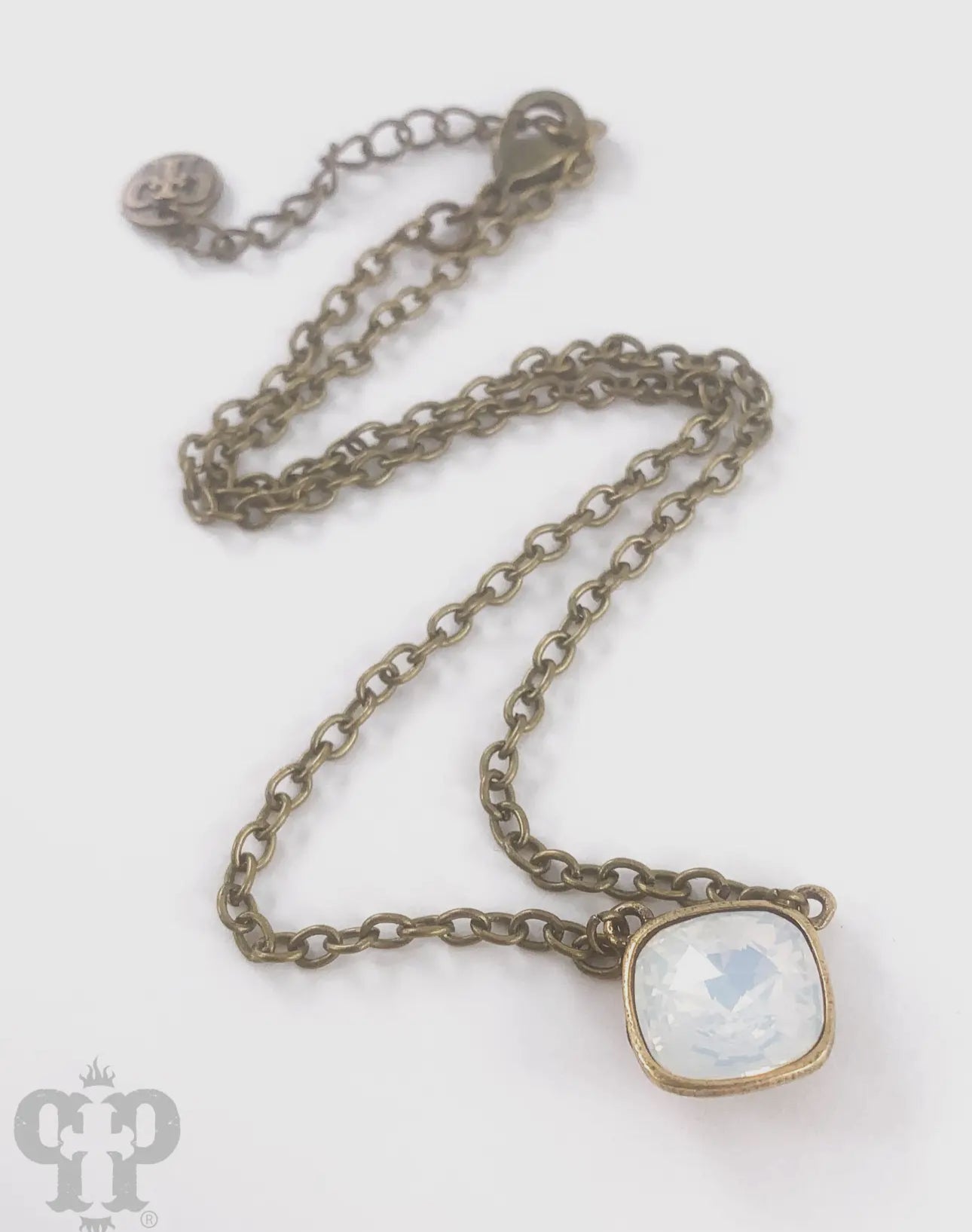 Austrian Square Crystal Chain
Necklace, 12mm