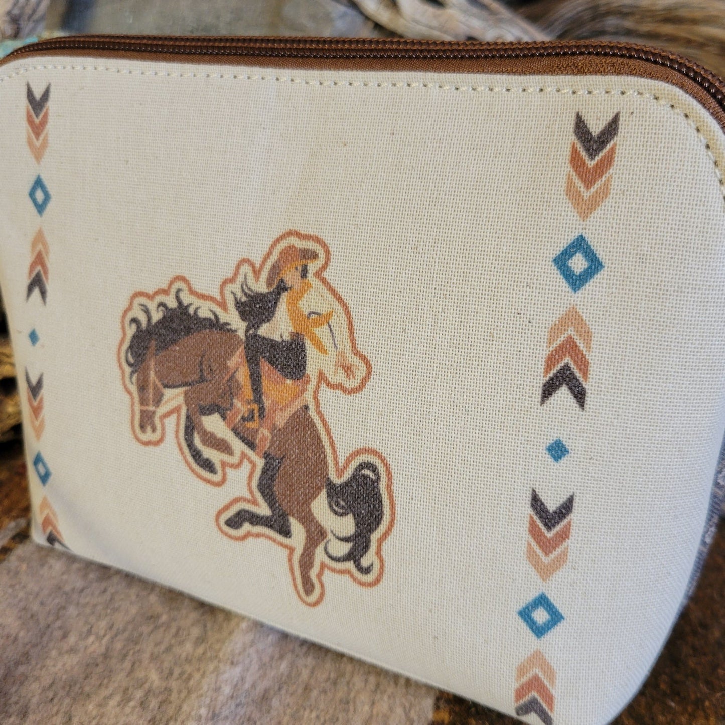 Bronco & Cowgirl Cosmetic Pouch