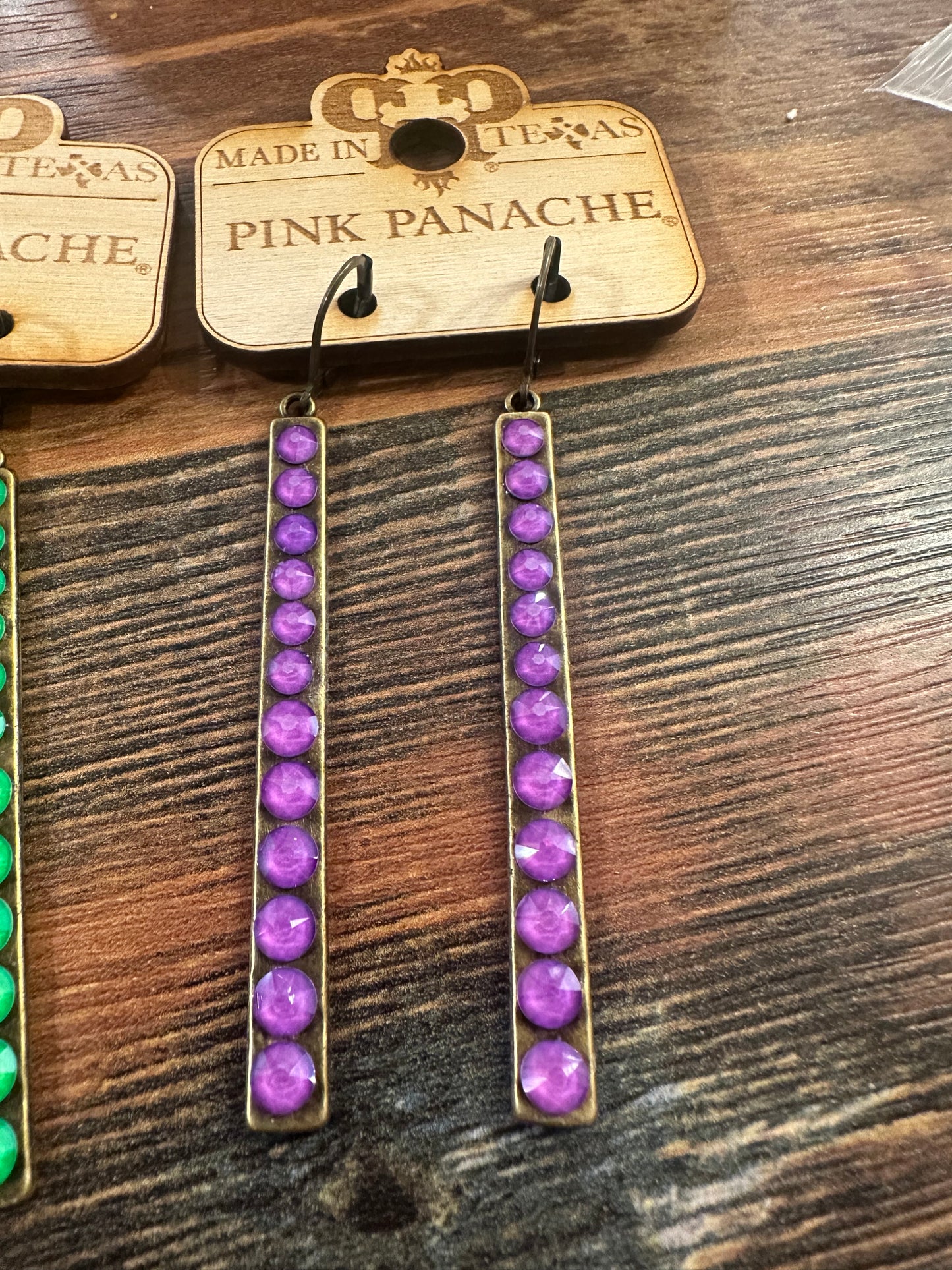 Bar Earring with Austrian Crystals