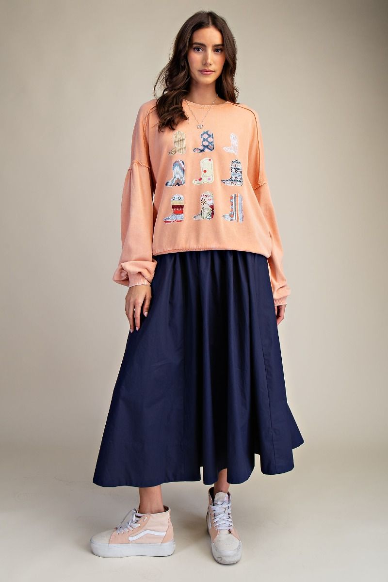 Boot Print Pull Over