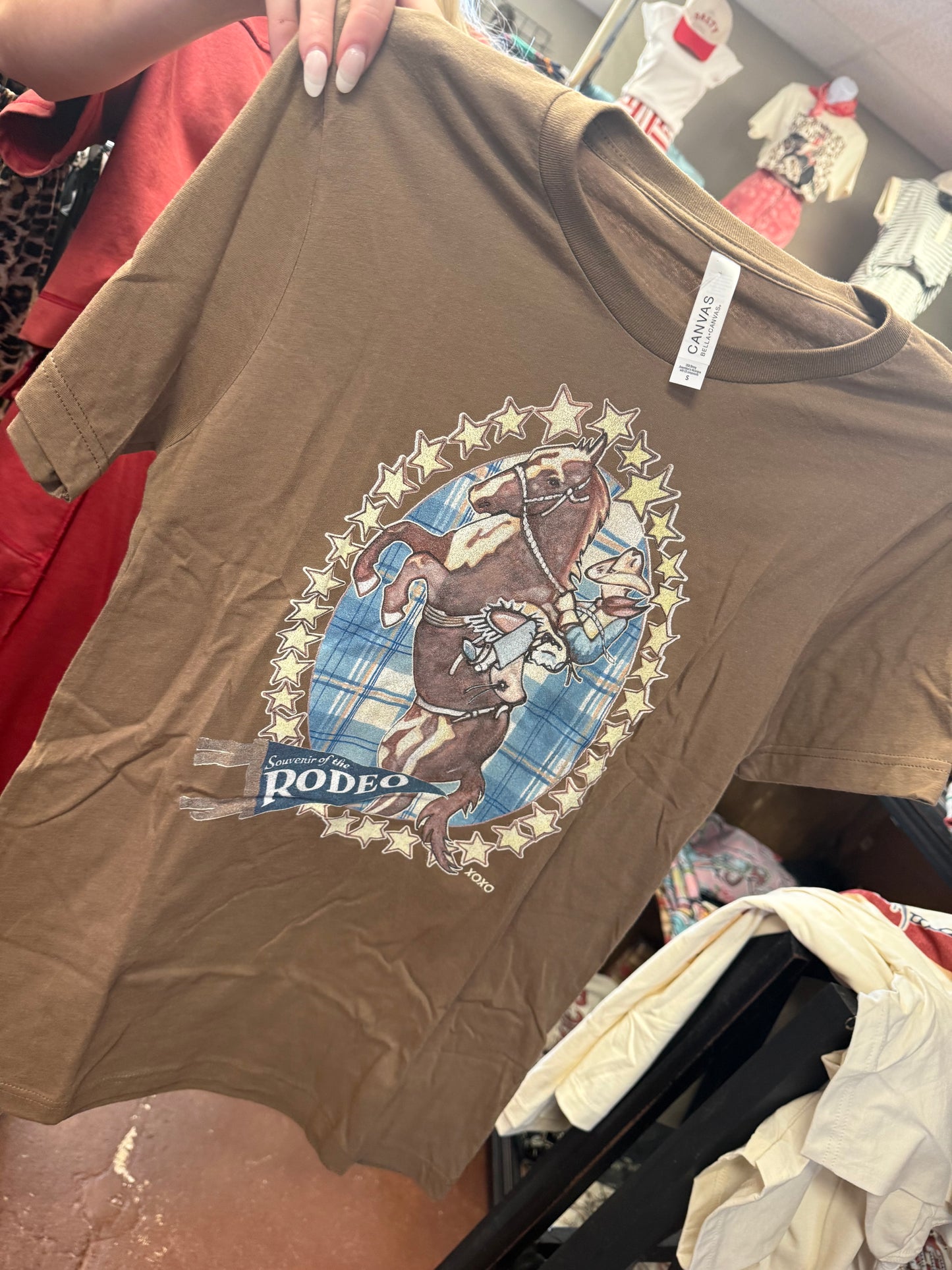 Xoxo Plaid Vintage Cowboy Tee