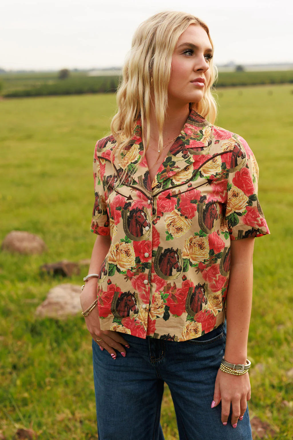 BLOOMING BRONC BLOUSE