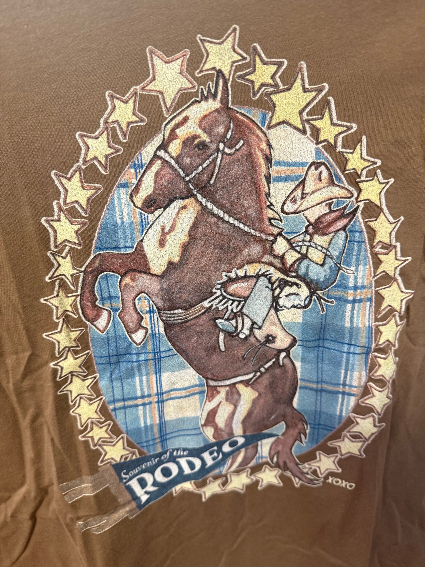 Xoxo Plaid Vintage Cowboy Tee
