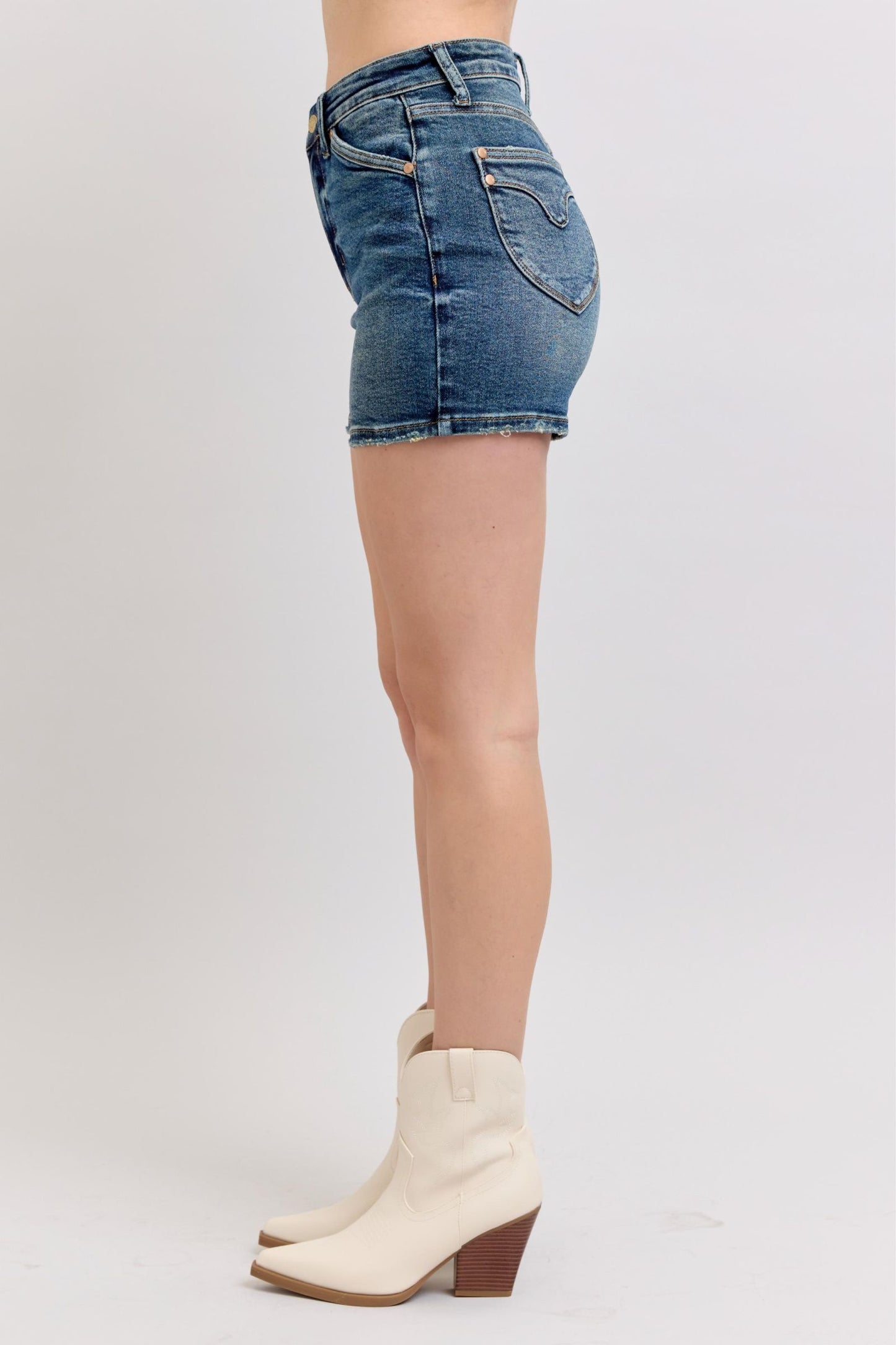 Judy Blue High Waist Shield Back Pocket Shorts