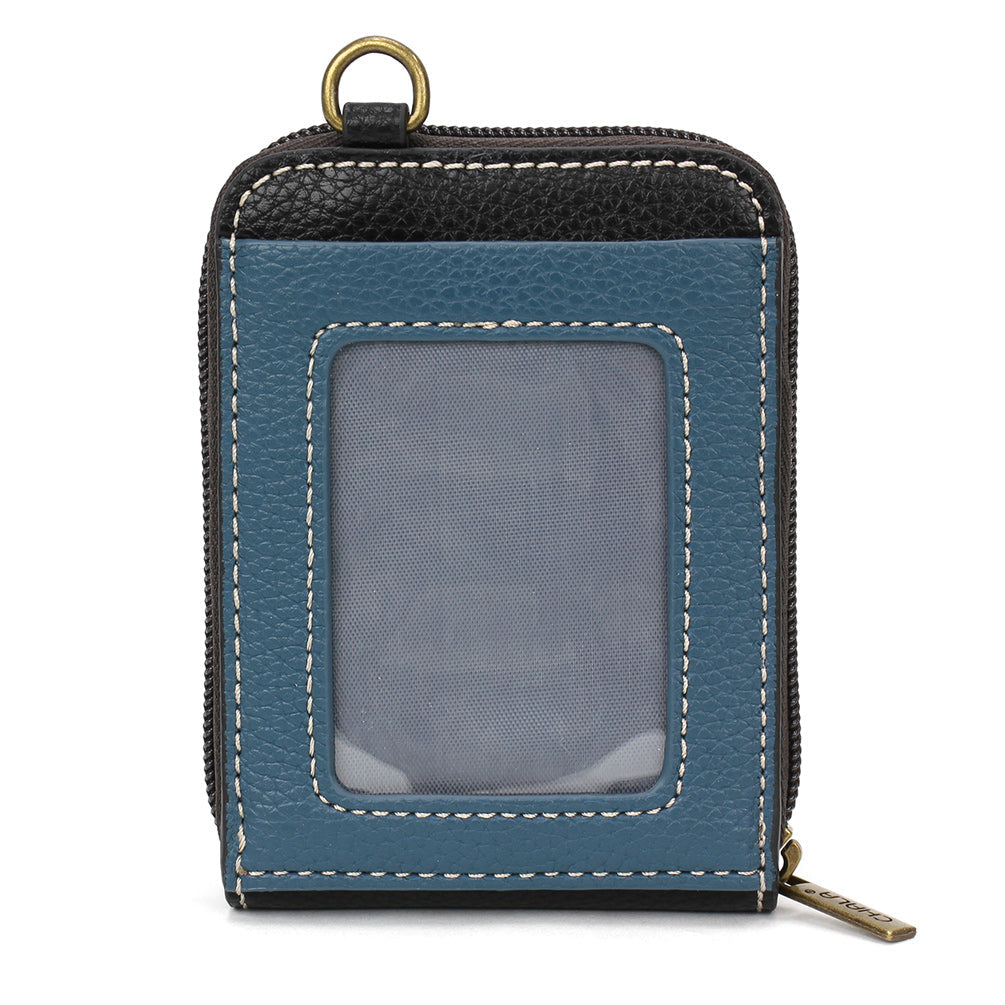 CUTE-C - CREDIT CARD HOLDER / WALLET WRISTLET - BLUE BUTTERFLY