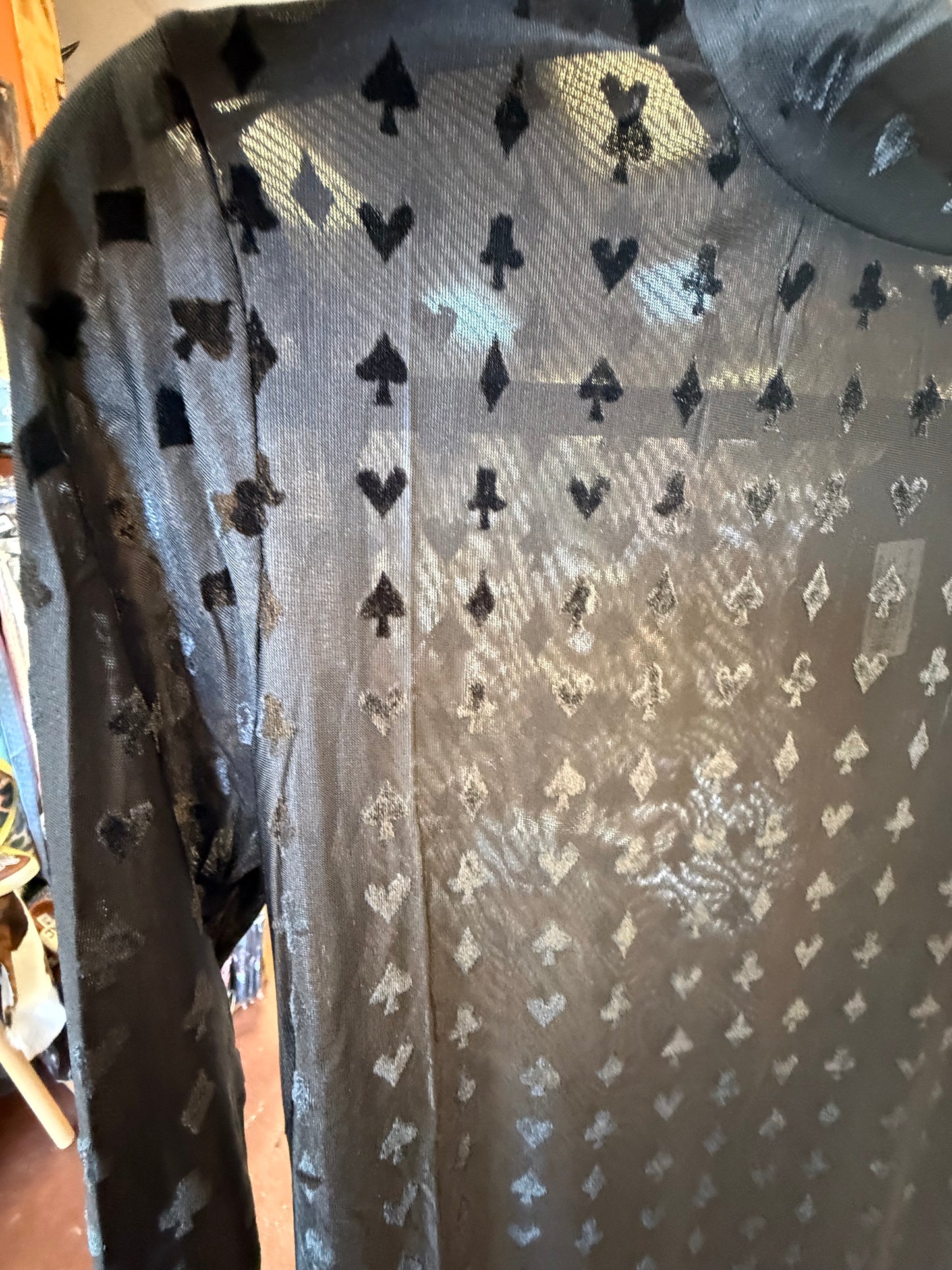 Blackjack Velvet Long Sleeve Mesh Top