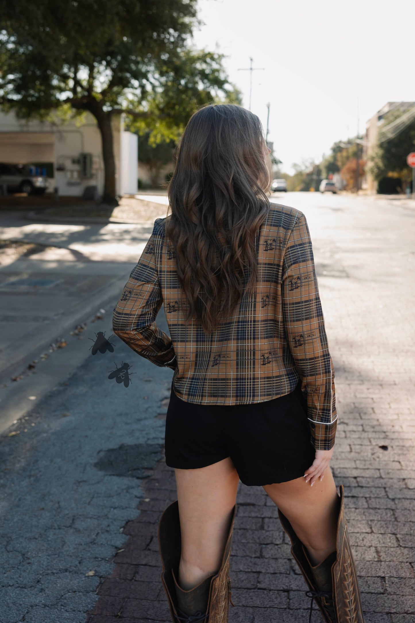 PLAID ROUNDUP TOP/JACKET
