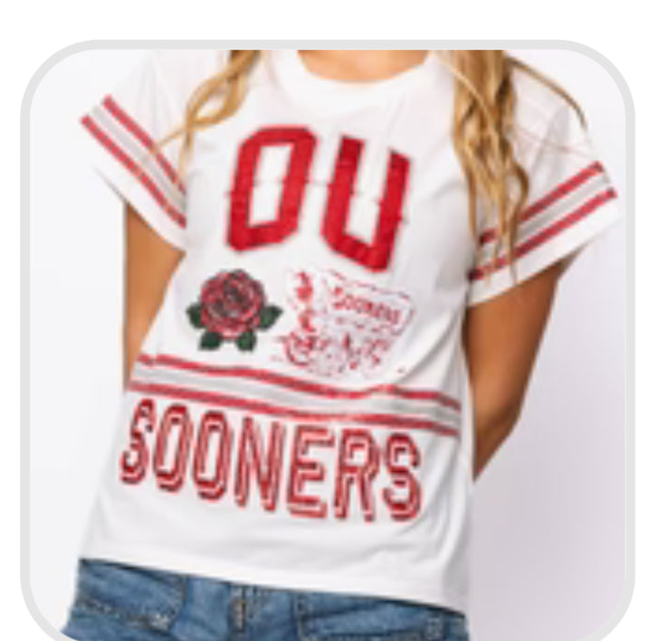 Queen Of Sparkle Oklahoma Flower Mascot Tee