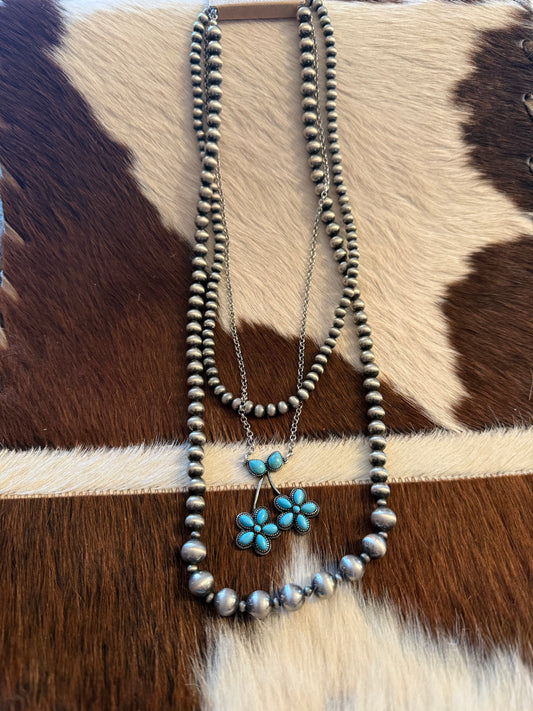 Turquoise Cherries Necklace