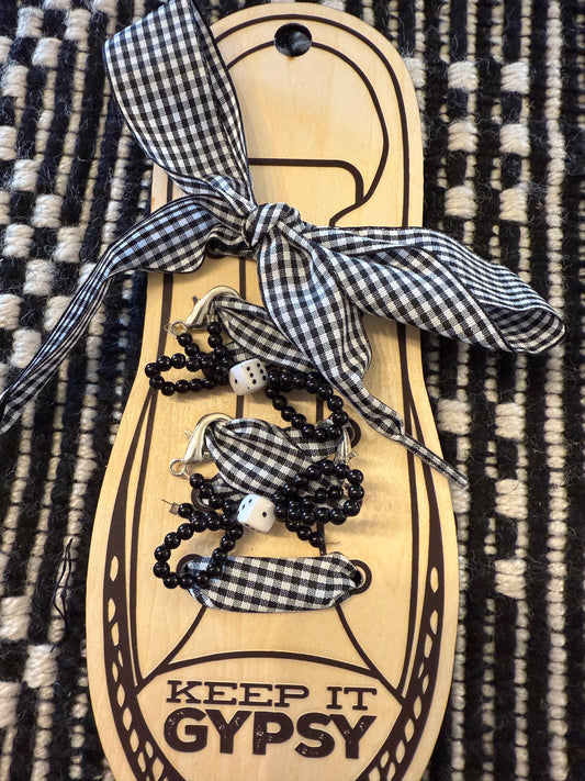 Checkered Shoe Charms