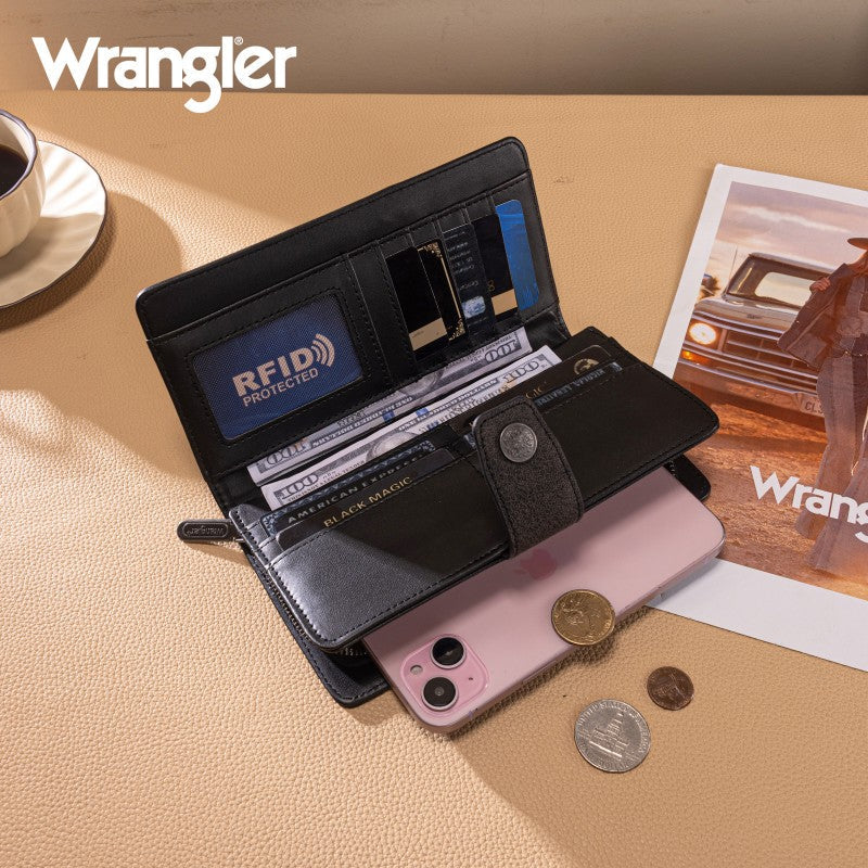 Wrangler’s Western Floral Tooled Wallet