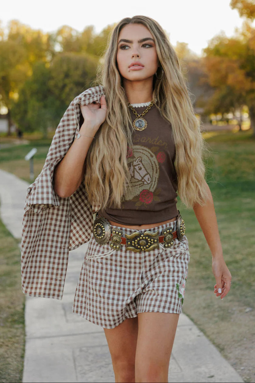 GINGHAM RODEO SHORTS by Rodeo Quincy