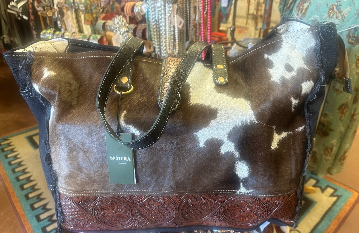 Comely Hand Tooled Weekender Bag