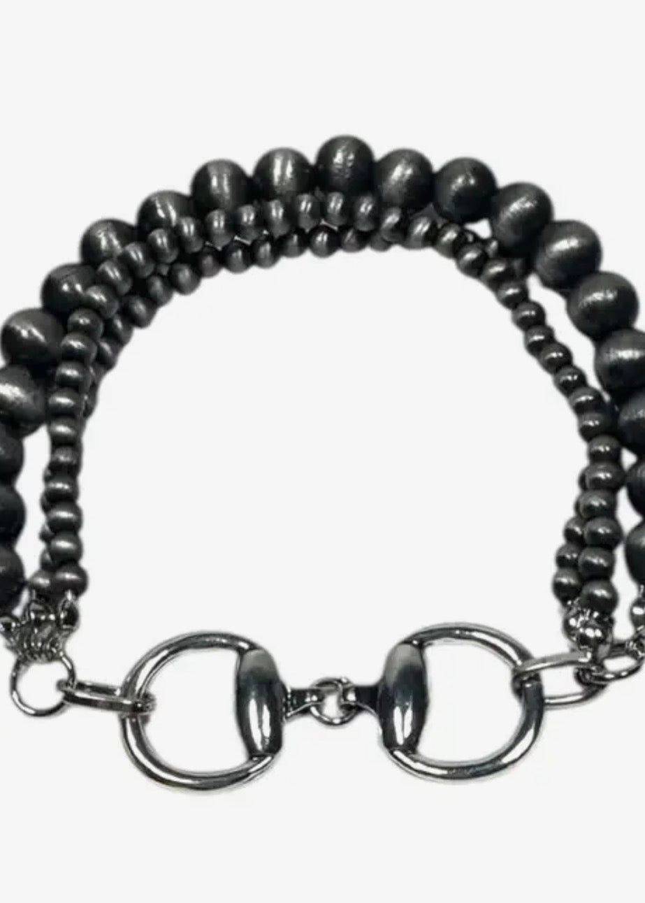 Bit & Pearl Stretch Bracelet