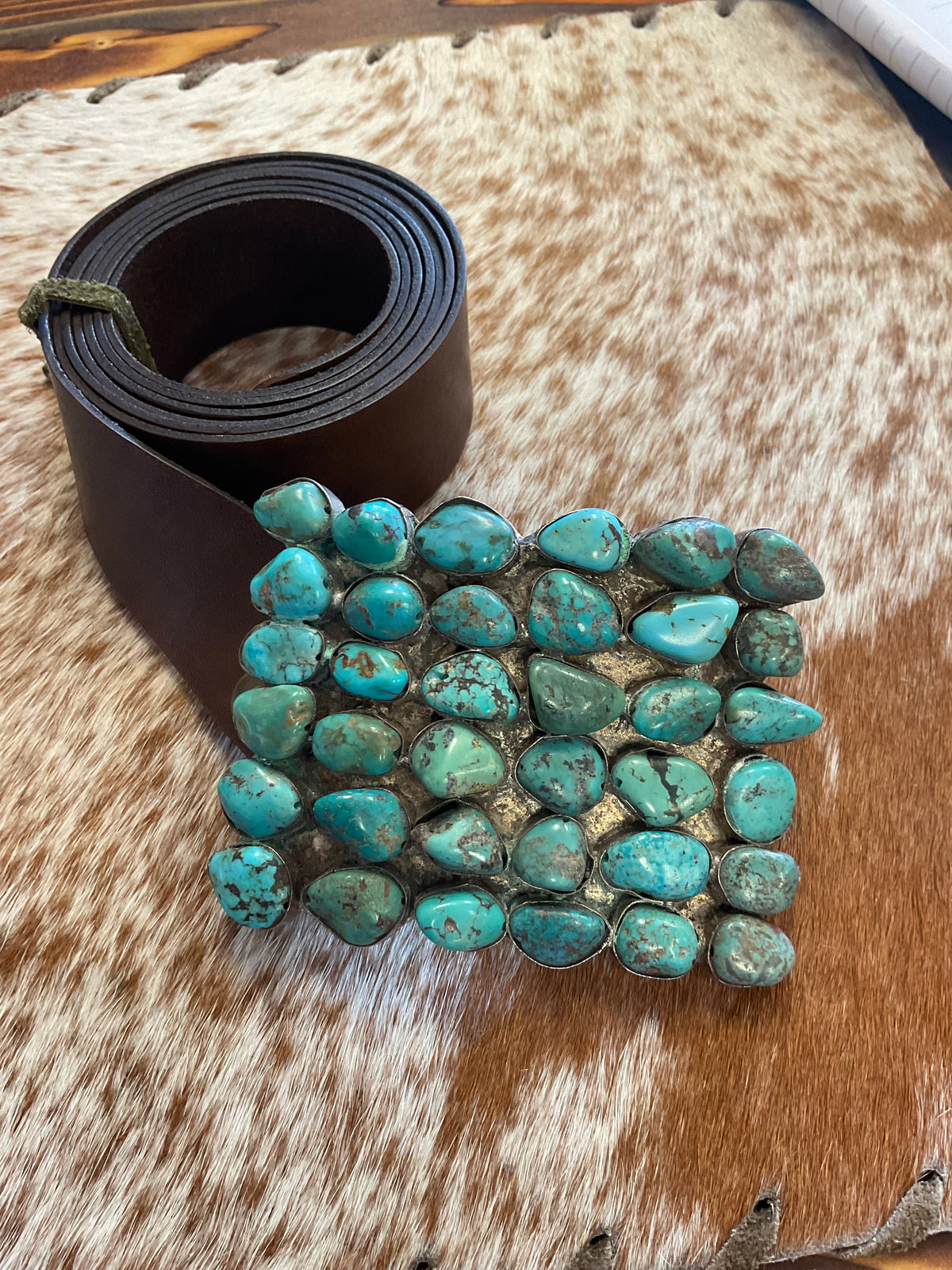 Genuine turquoise belt buckle – Get Ranchy