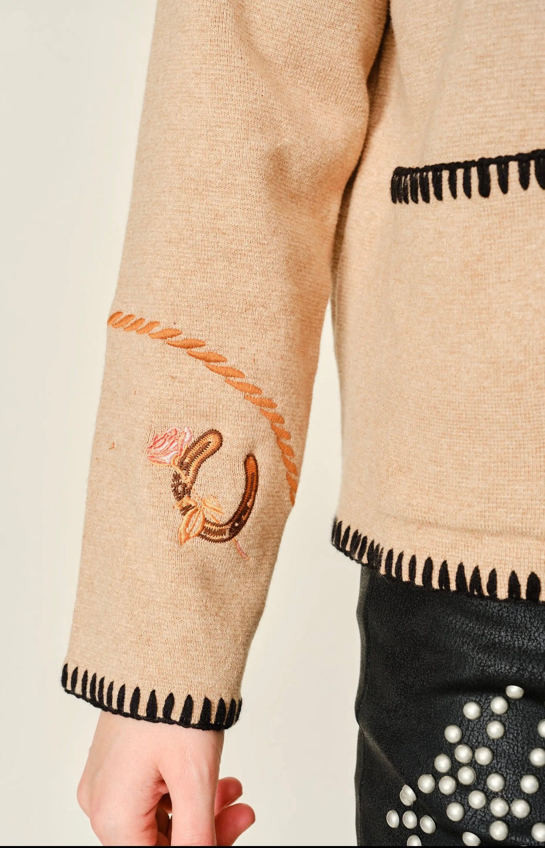 Embroidered Western Cardigan