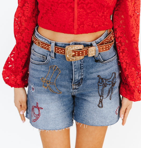 Giddy Up Cowgirl Cutoffs