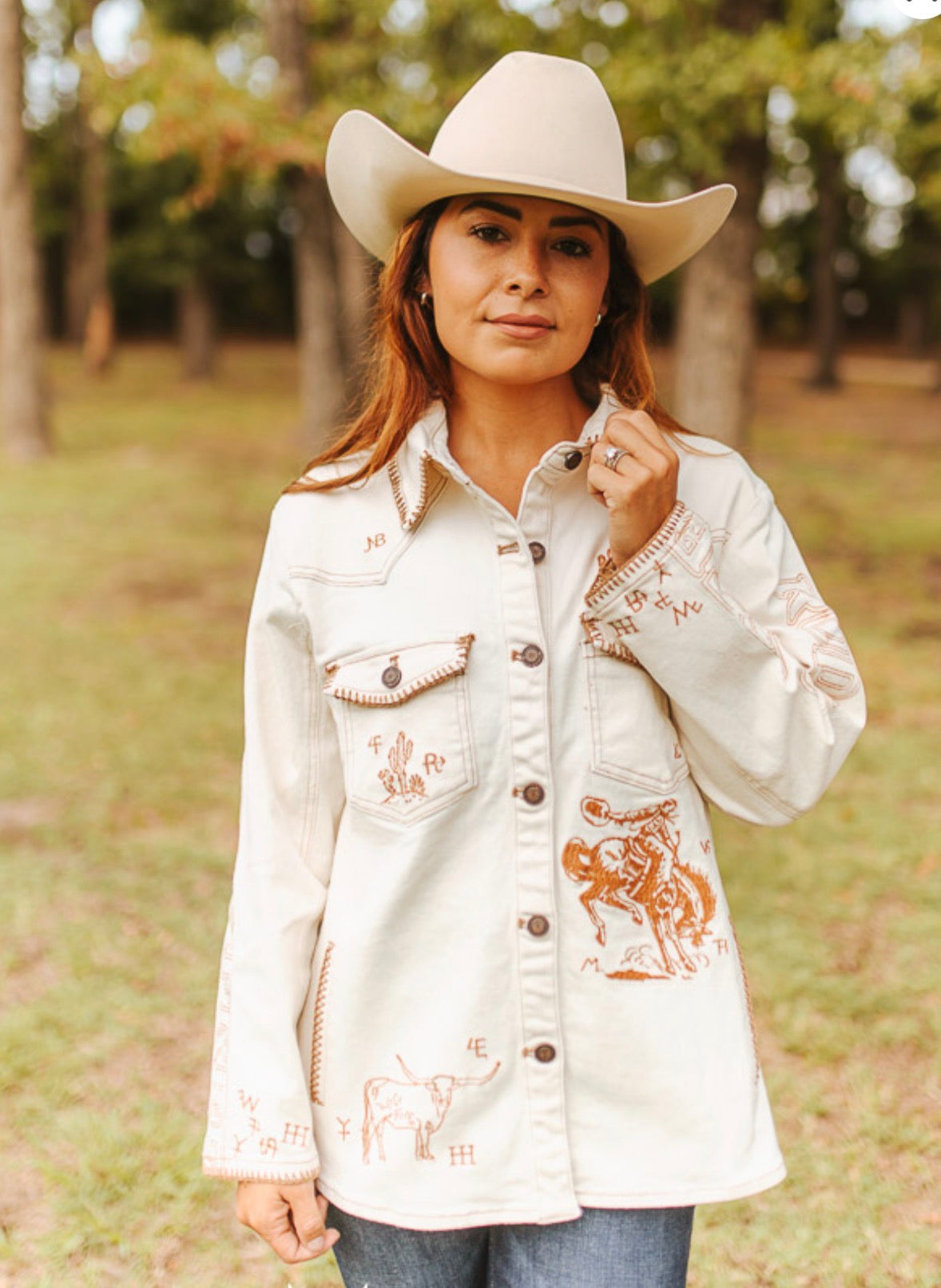 The Rodeo Roundup Embroidered Shacket