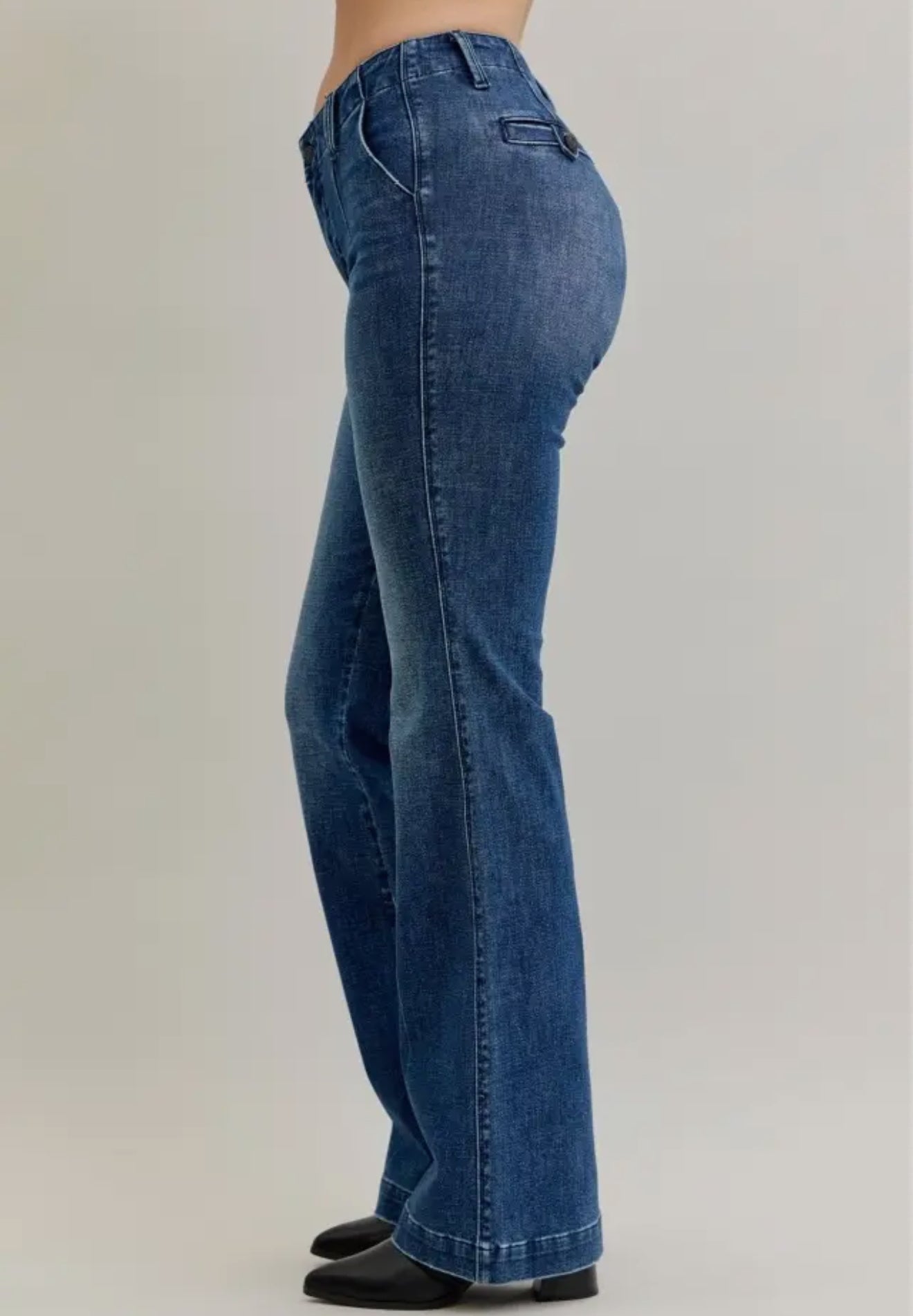 Judy Blue Mid Rise Trouser Bootcut - Tummy Control & Welt Pkts