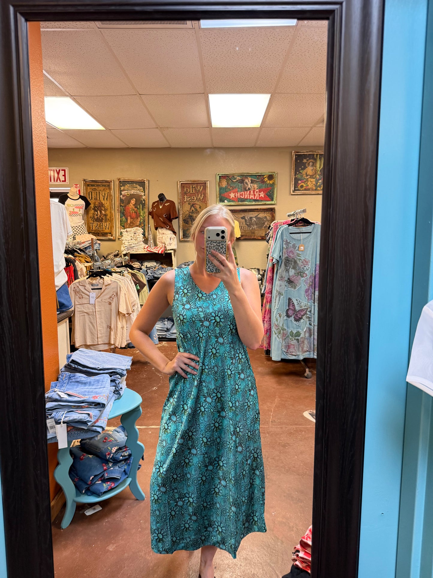 Turquoise Trail Tank Dress