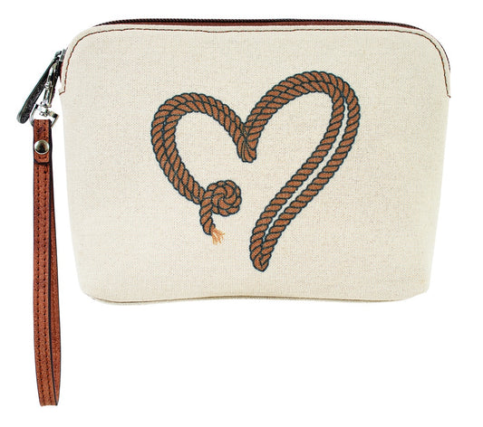 Rope Heart Cosmetic Pouch