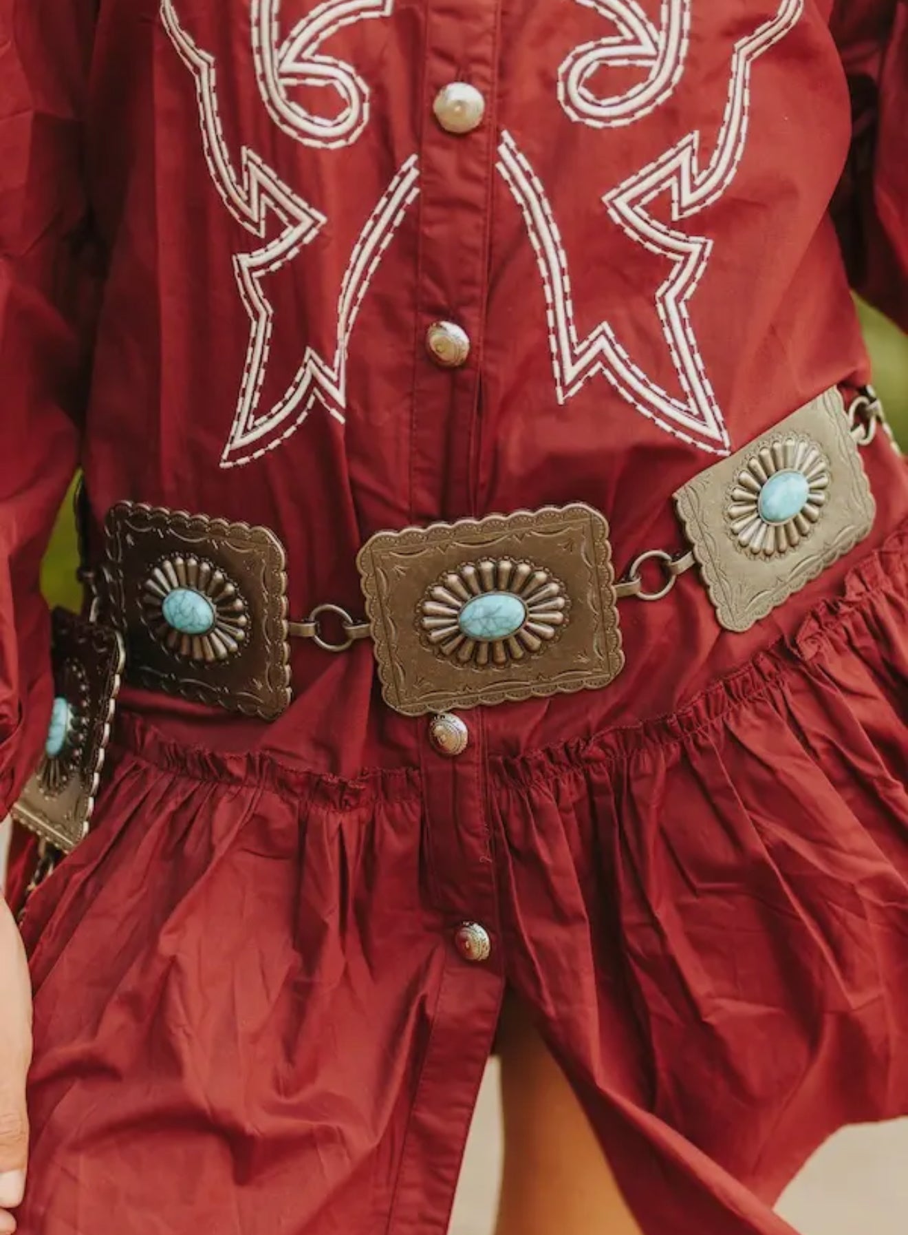 Square Concho Chain Belt
