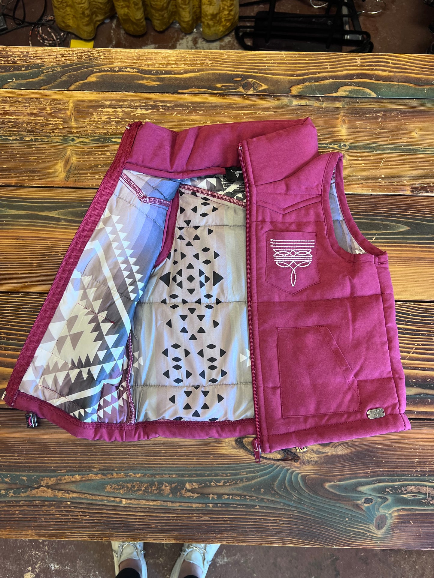 Girls Boot Stitch Puffer Vest