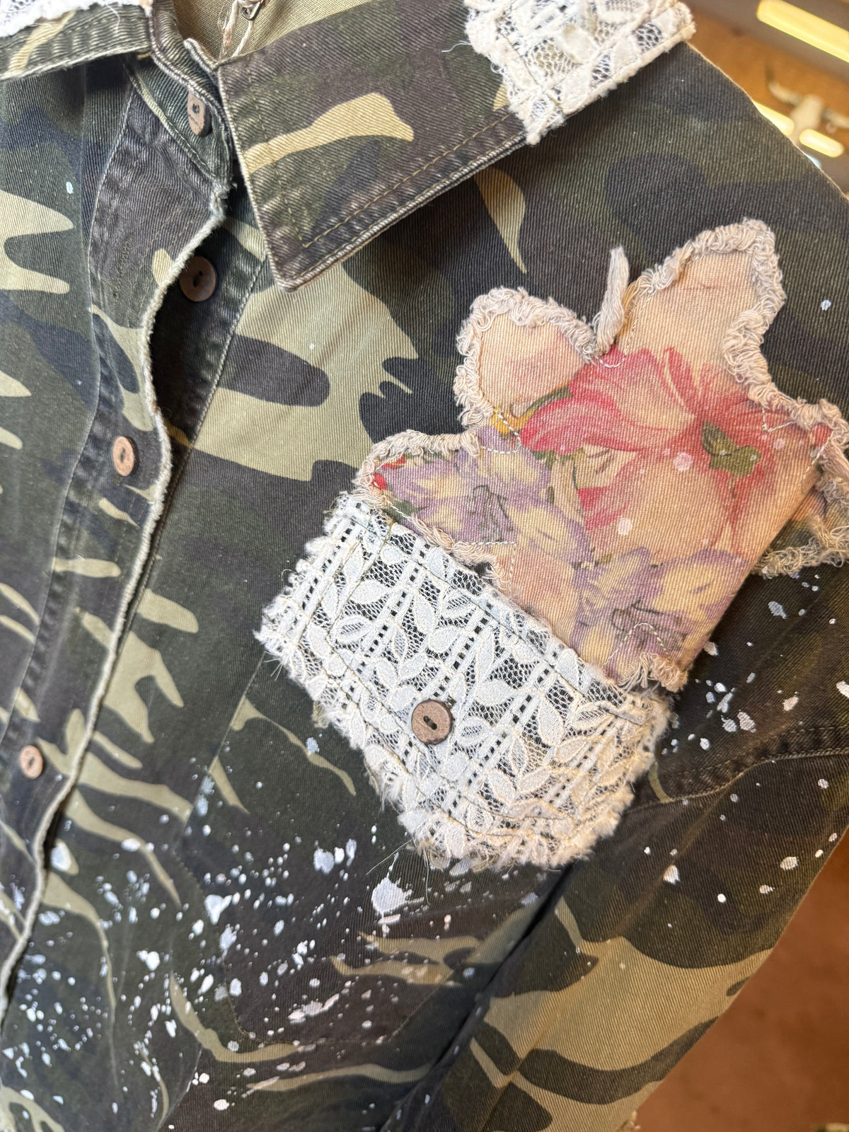 Wildflower Rebel Camo Shacket