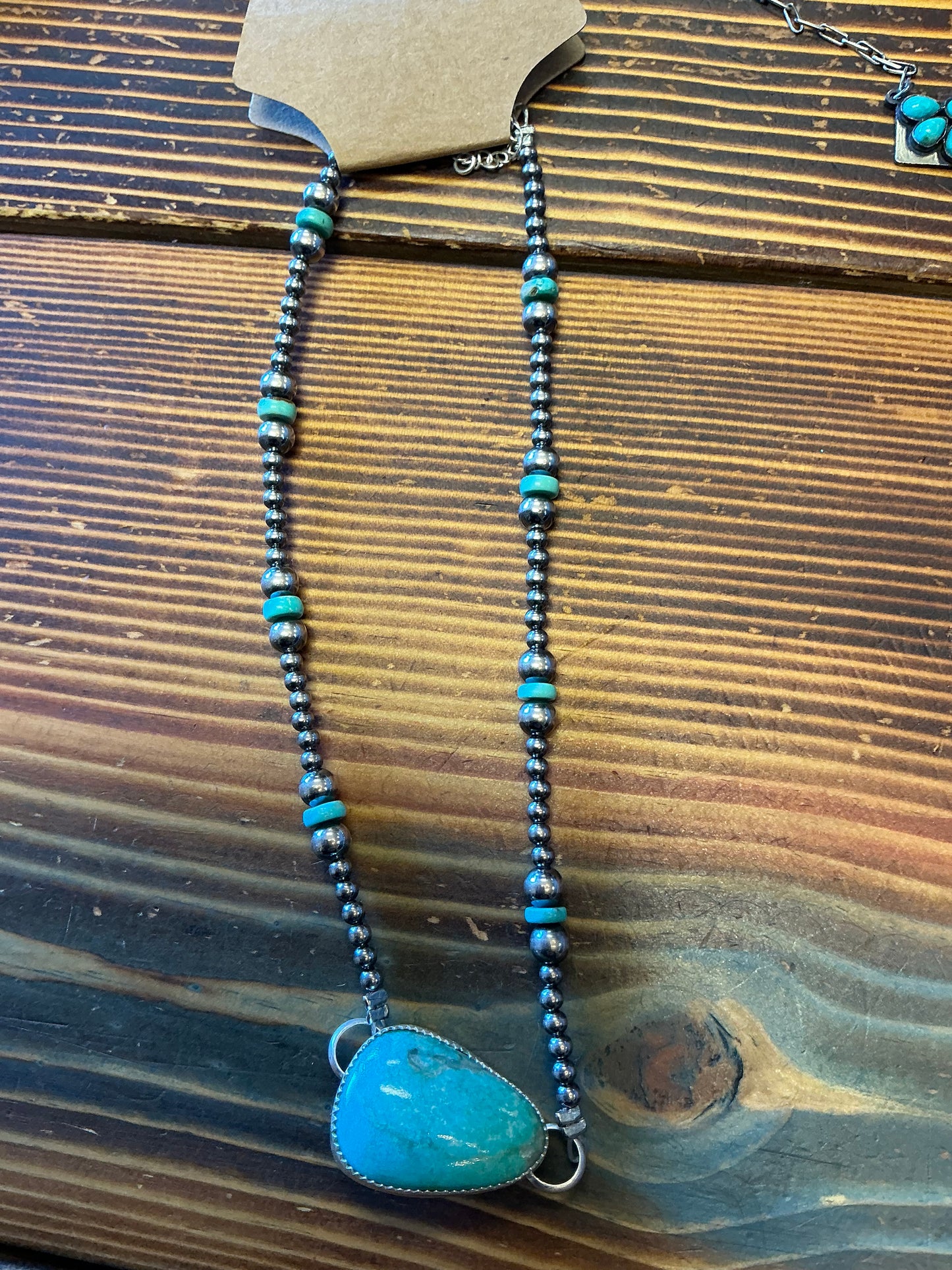 Sterling silver and turquoise choker 13” +  extender #3