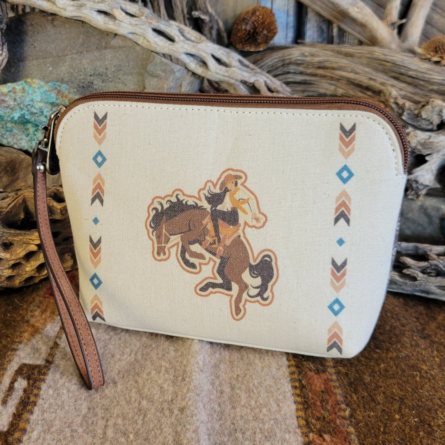 Bronco & Cowgirl Cosmetic Pouch