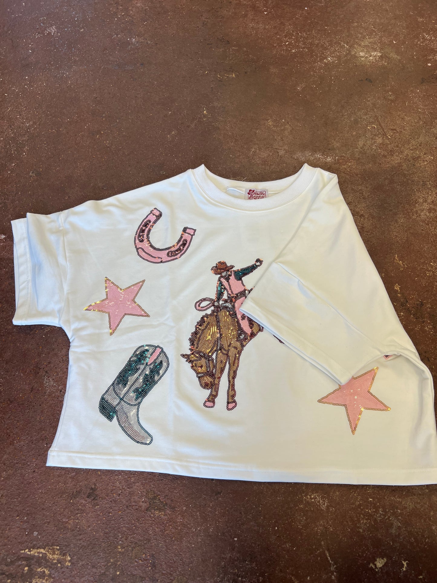 Pink Stars & Bronco’s Tee