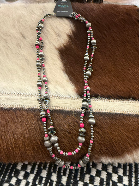 Pink Pearls Necklace
