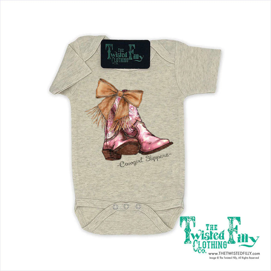 Cowgirl Slippers - Infant One Piece