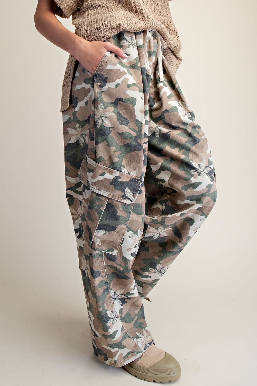 Flower Camo Cargo Pants