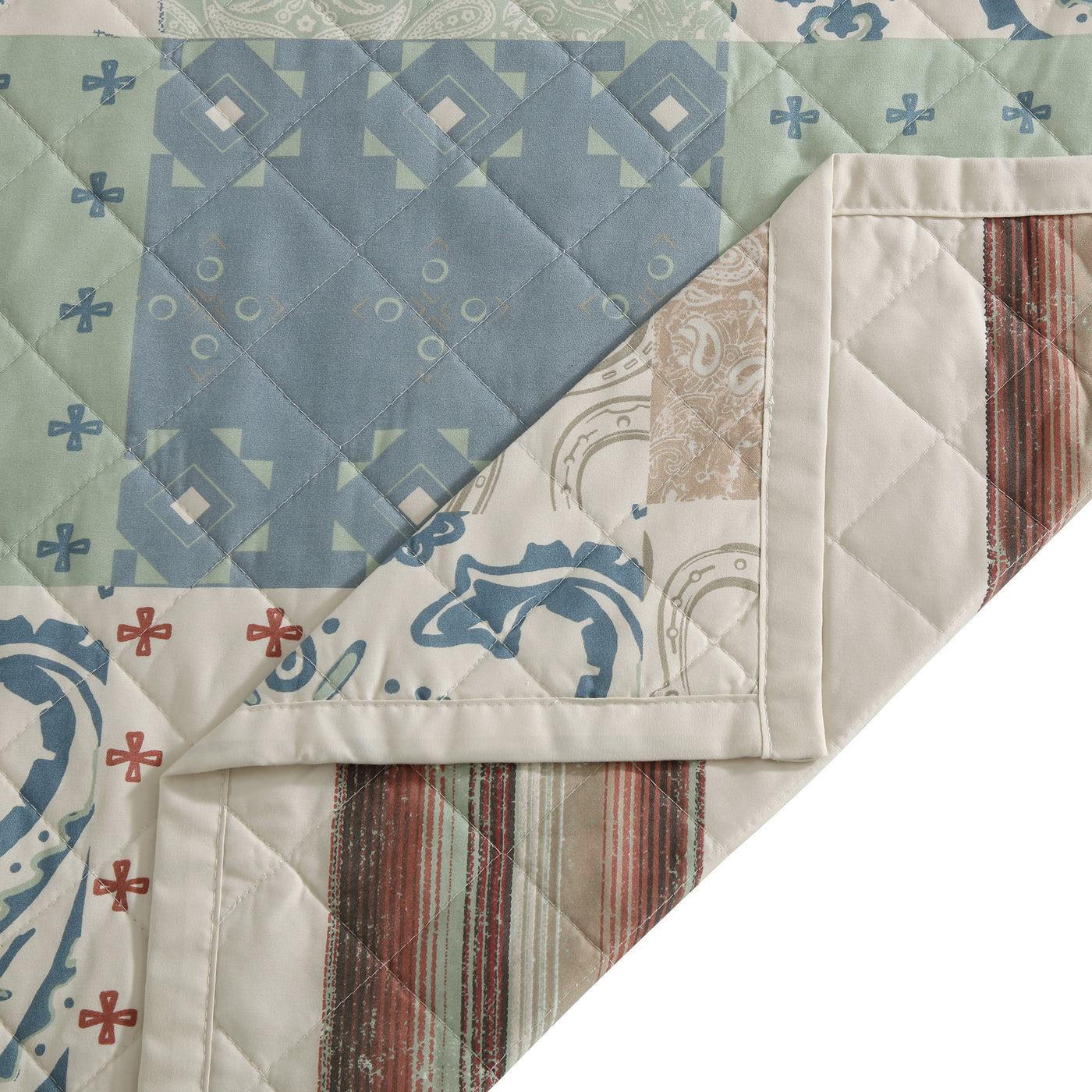 PATCHWORK PAISLEY
REVERSIBLE QUILT SET