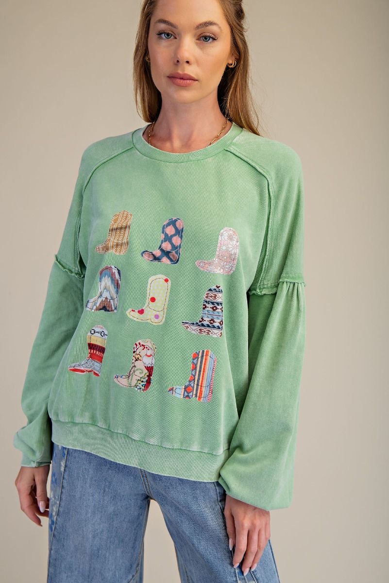 Boot Print Pull Over