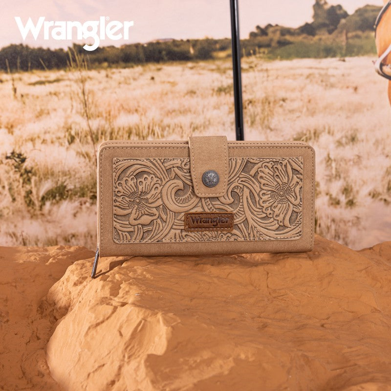 Wrangler’s Western Floral Tooled Wallet