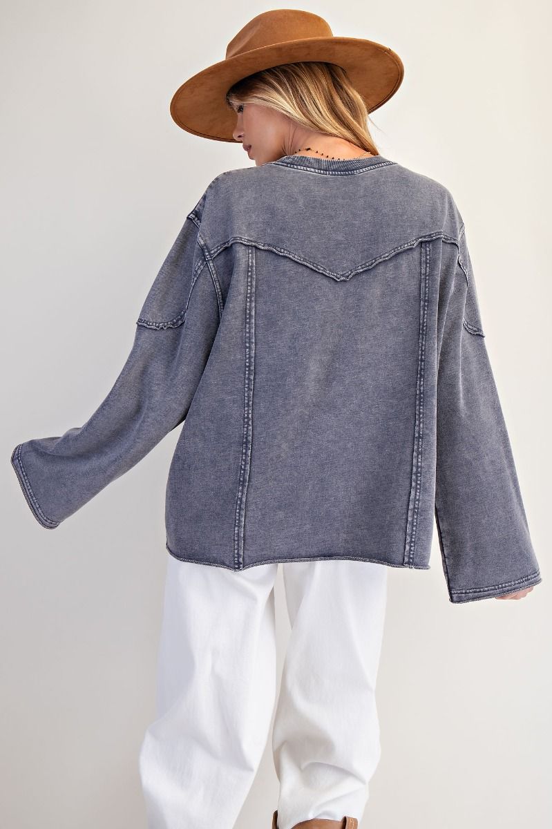 Mineral Wash Terry Pullover