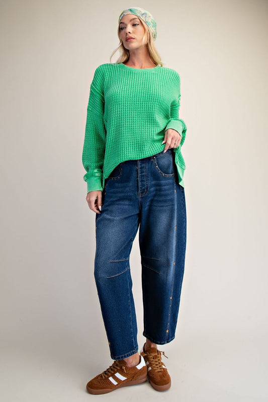 Easel Star Studded Pants