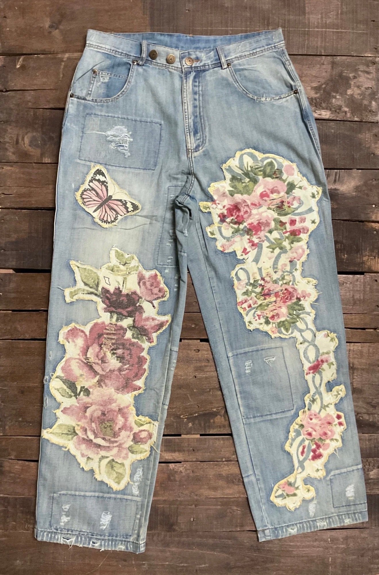 Peace and Love Jeans - Floral Garden