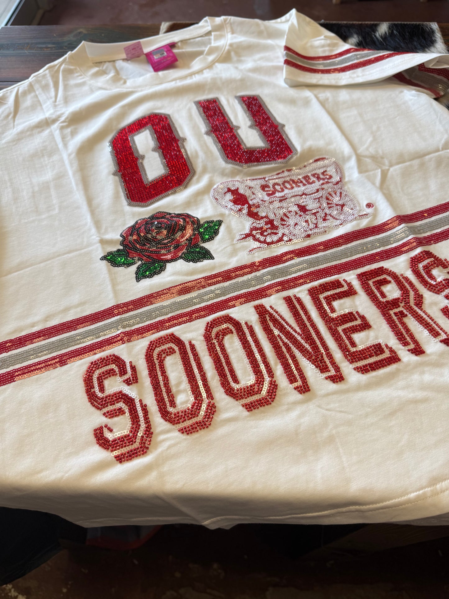 Queen Of Sparkle Oklahoma Flower Mascot Tee